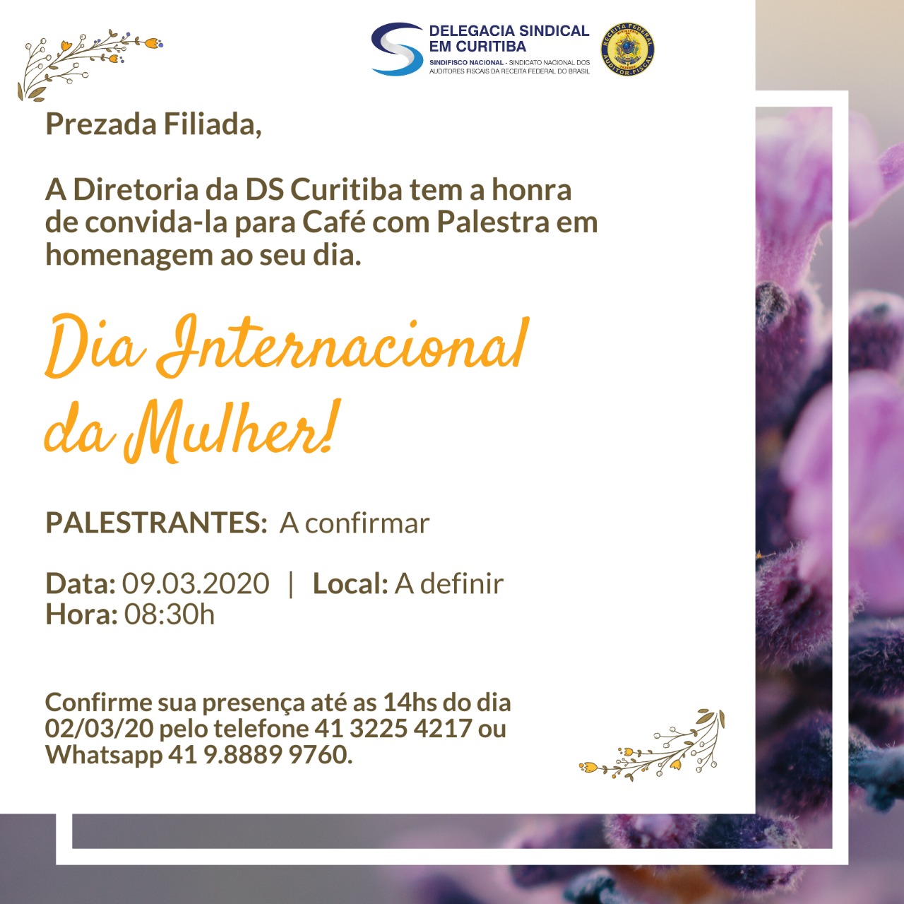 Evento Dia Internacional da Mulher - DS Curitiba