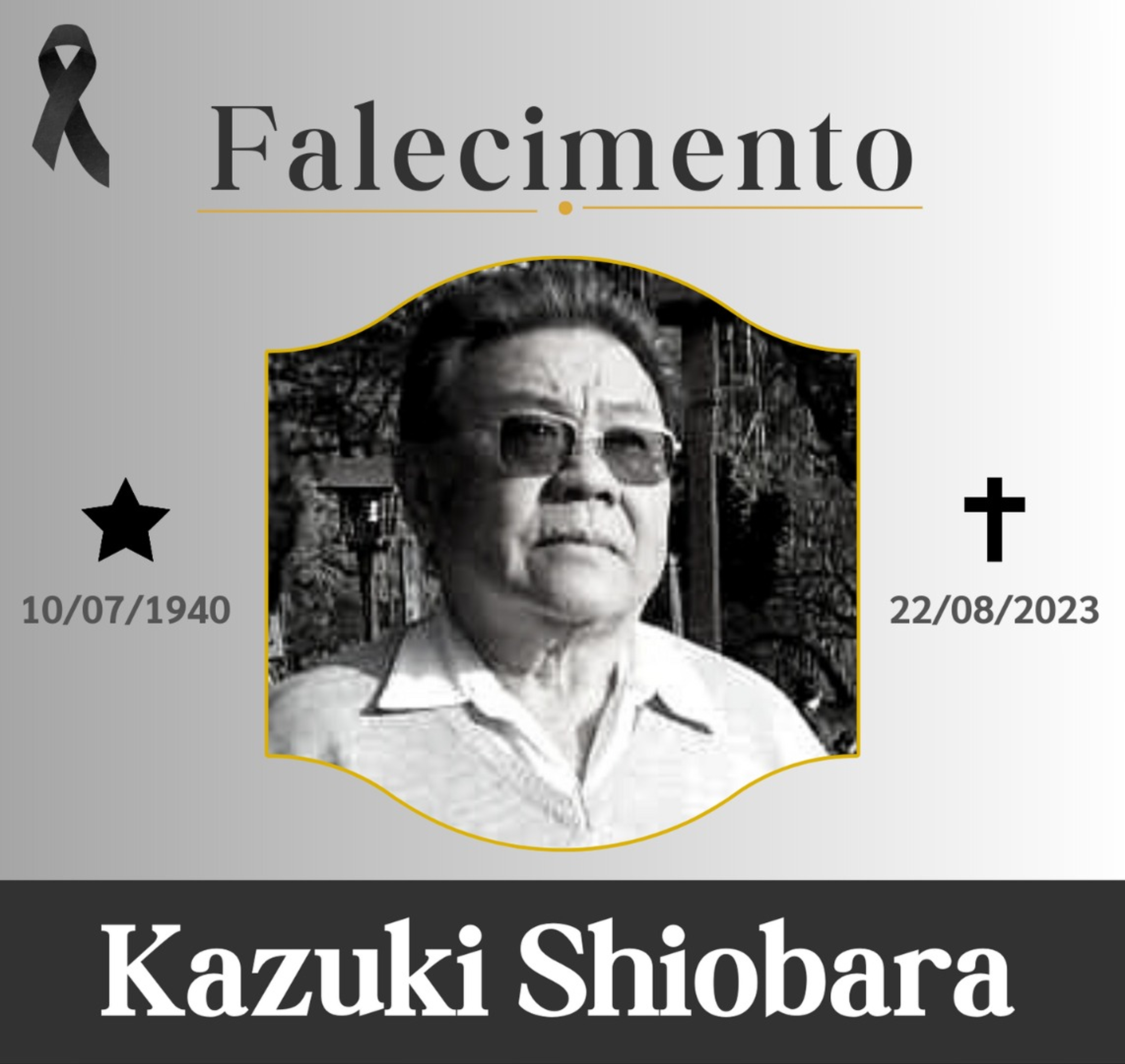Nota de Falecimento: Kazuki Shiobara